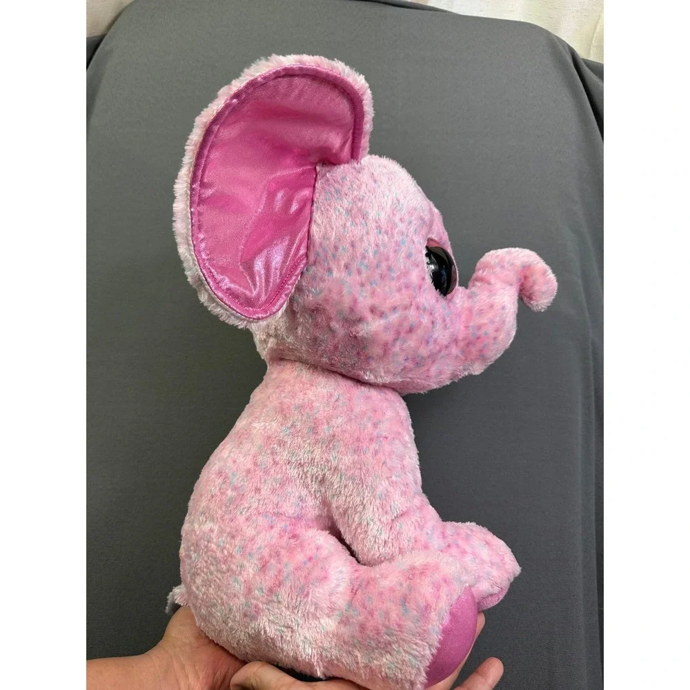 Ty Beanie Boos Ellie Pink Elephant Plush Medium 13 inch Glitter Eyes Stuffed Toy